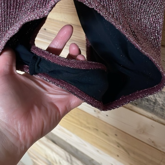 Out From Under by Urban Outfitters size SP Sparkling Pink Halter V-neck Bodysuit - Picture 5 of 11